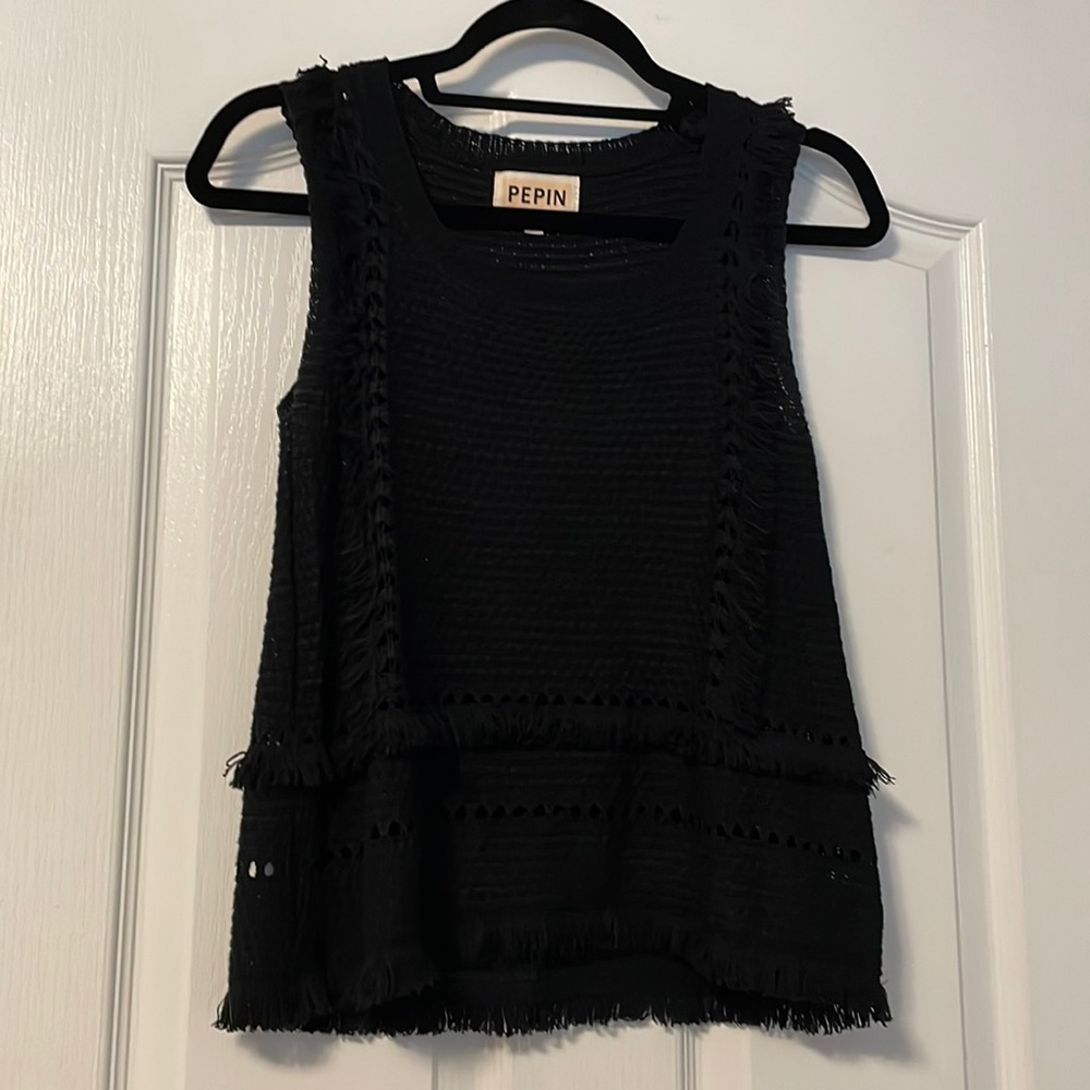 Pepin Black Sweater Tank